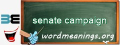 WordMeaning blackboard for senate campaign